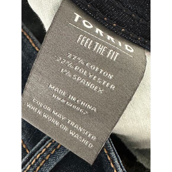 Torrid Medium Wash Luxe Slim Boot Cut Plus Size Jeans Women's Size 22R - Picture 7 of 8